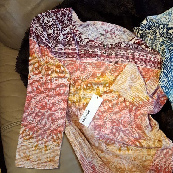 Lot Women's Sonoma Size S 3/4 sleeve shirts - Picture 2 of 5